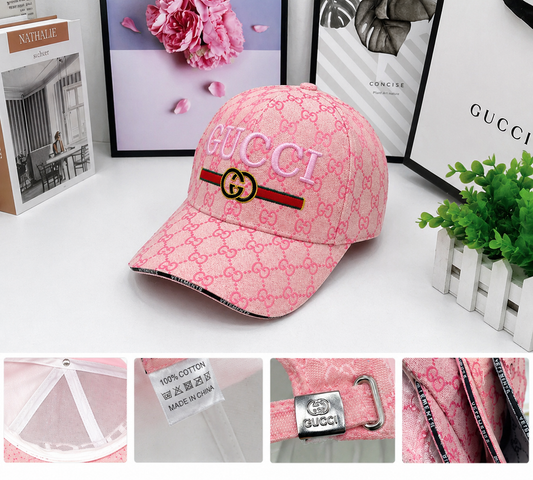GG Gu-cci Pink Cap for Men and Women