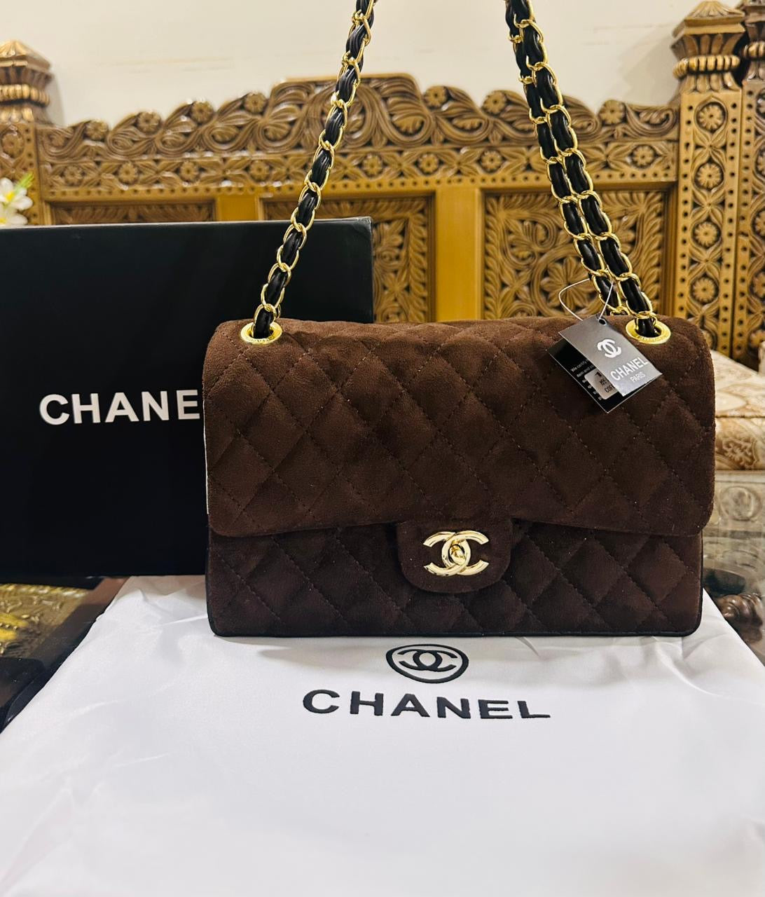 Famous CC Cha-nel Classic Medium Size Shoulder bag for Women