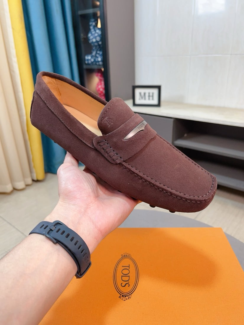 Tods Brand Suede Loafers for Men Pre-Order
