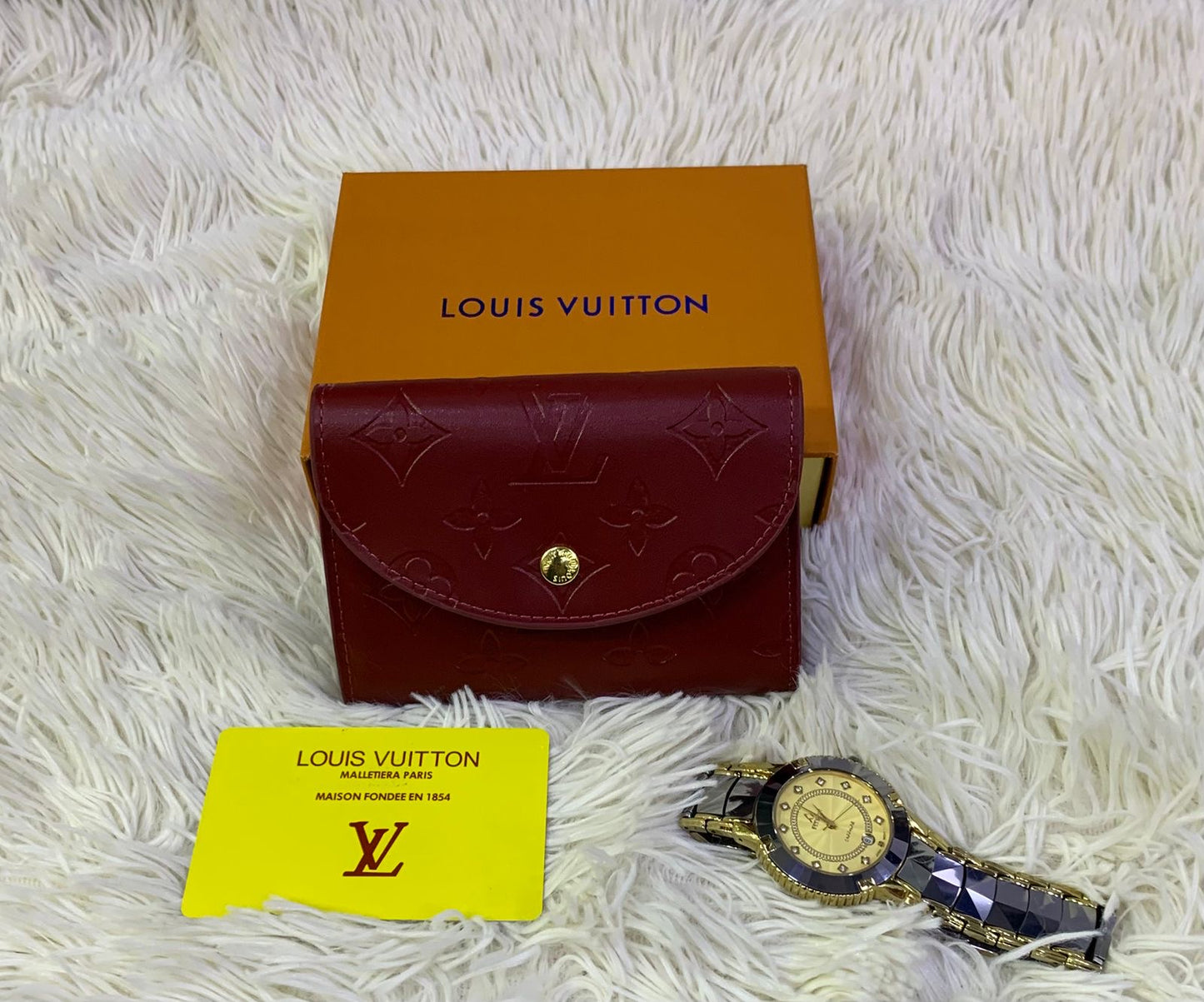 Louis Vuitton Lv wallet for female Maroon