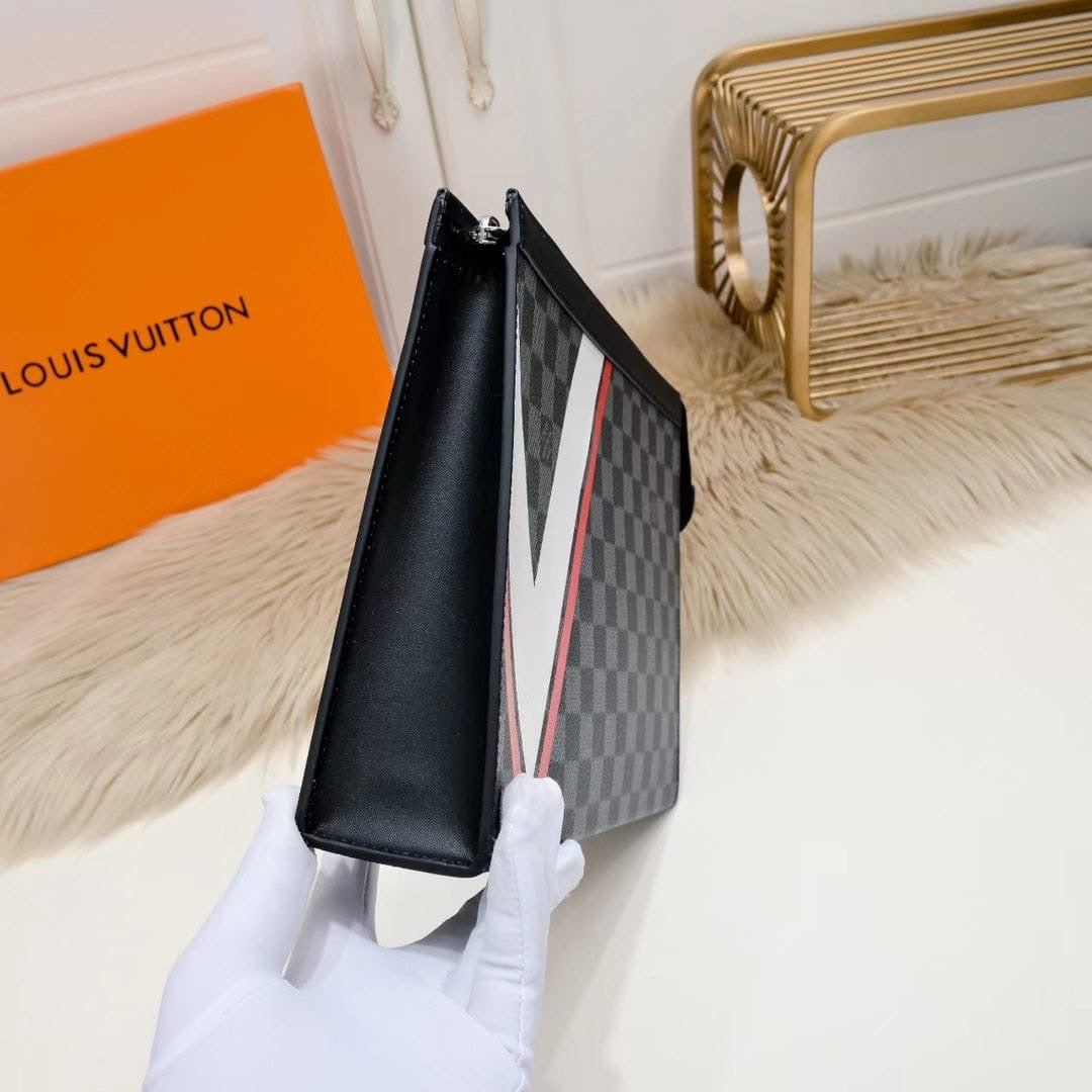 Famous Brand L-V Lou-is Vui-tton Pouch or File Bag for Men