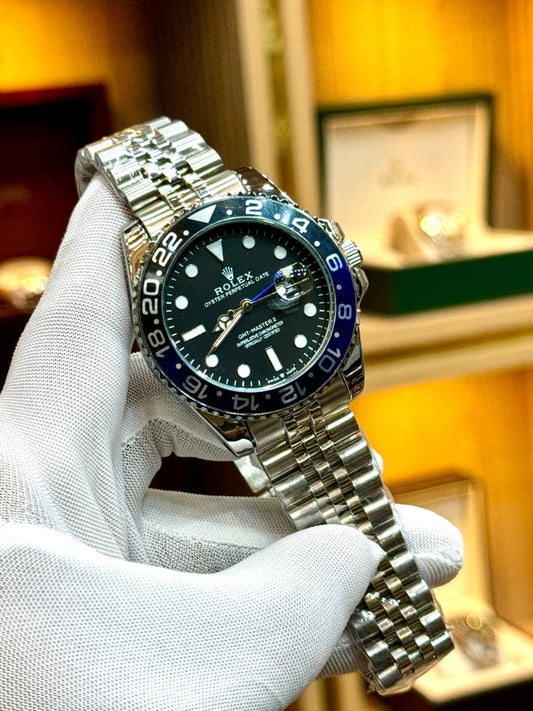 Rolex watch with date Green with blue