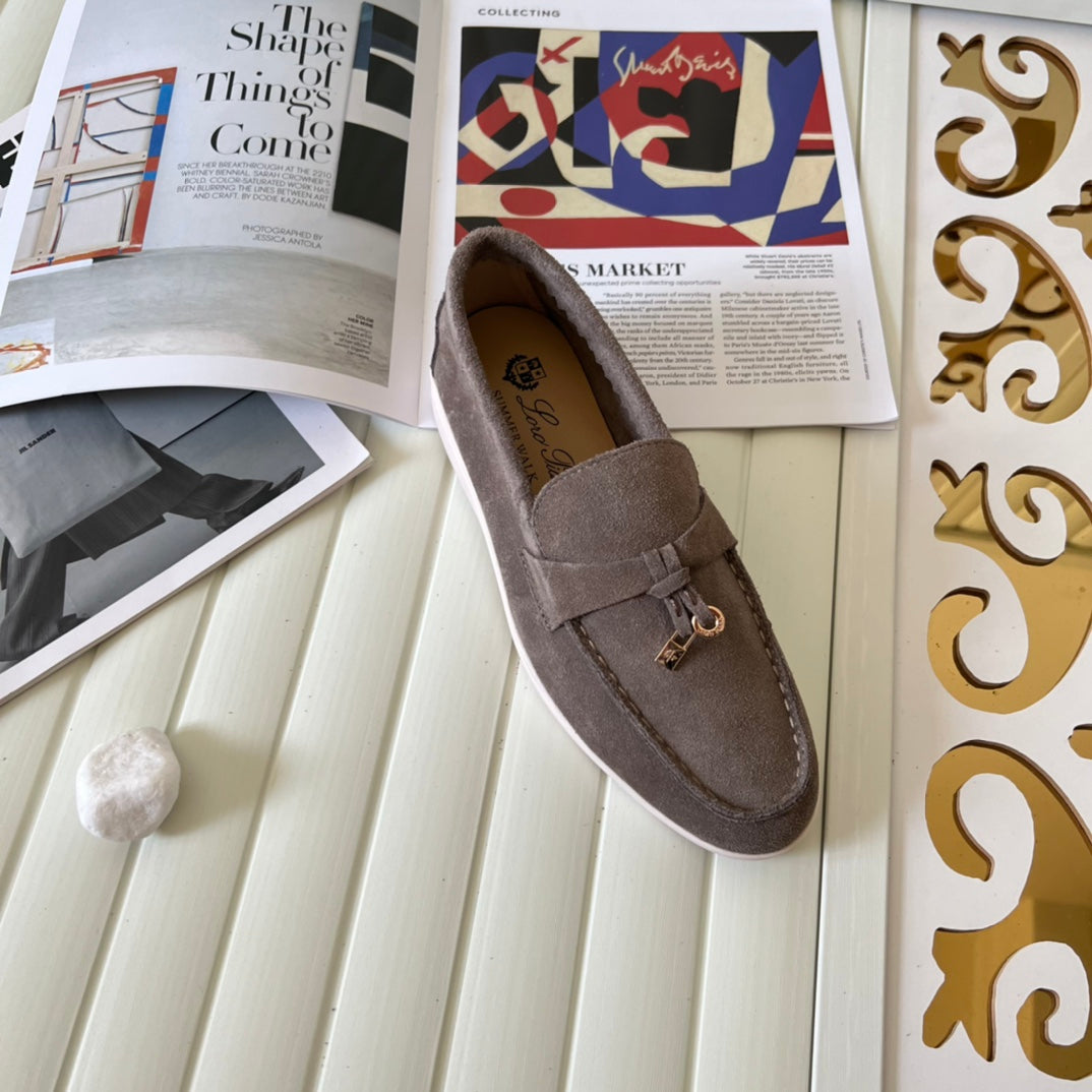 Loro Piana the iconic Summer Charms Walk Loafers for Unisex (Male and Female) Koala Colour Pre Order