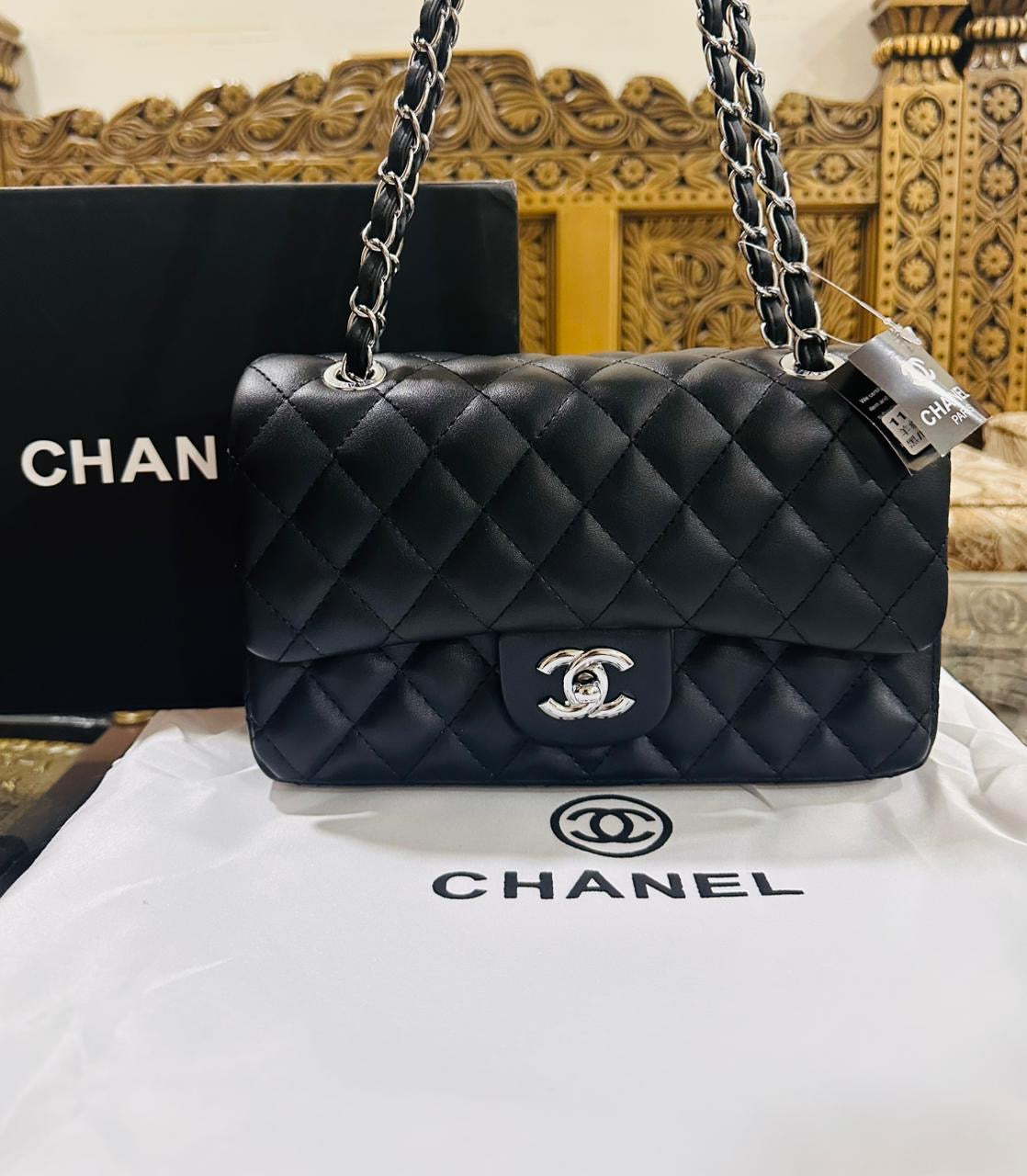 Famous CC Cha-nel Classic Medium Size Shoulder bag for Women