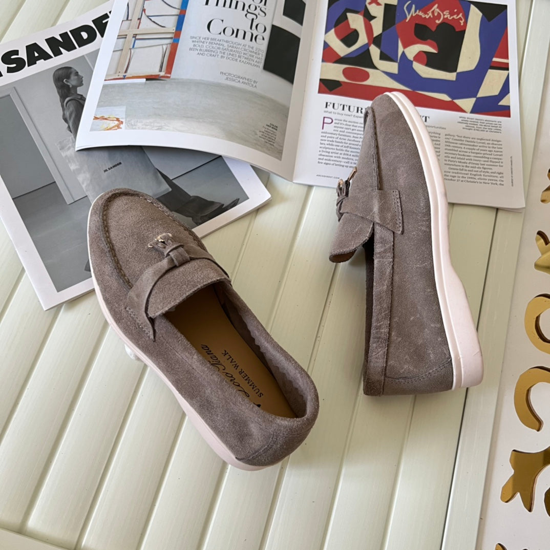 Loro Piana the iconic Summer Charms Walk Loafers for Unisex (Male and Female) Koala Colour Pre Order