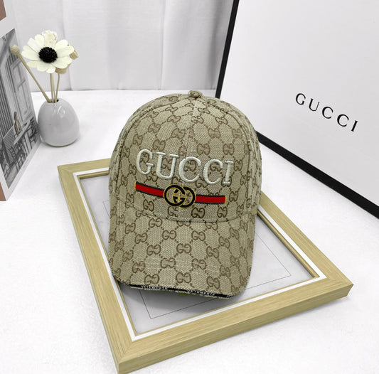 GG Gu-cci Beige Cap for Men and Women