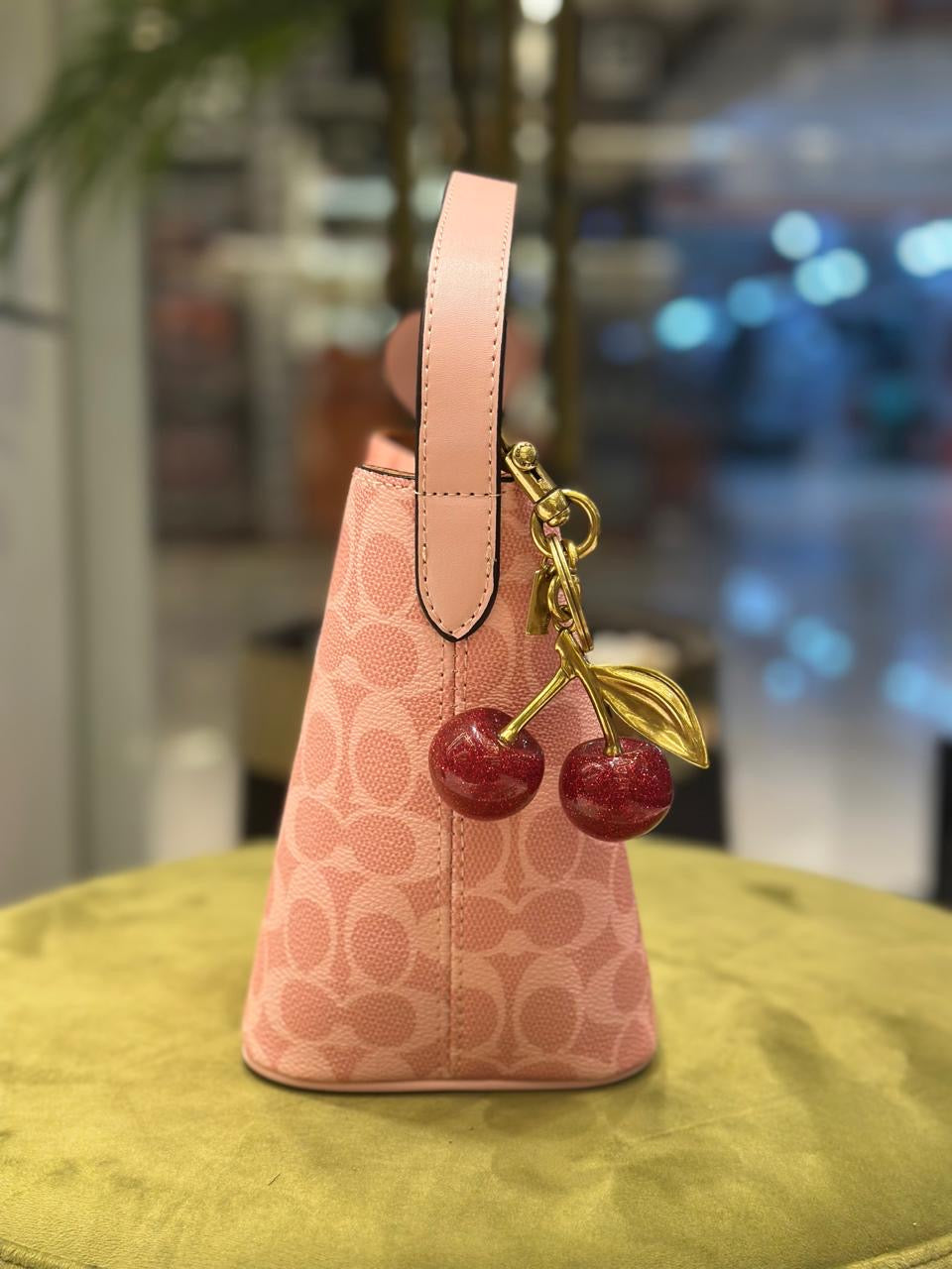 Luxury Brand Coa-ch Pink Bucket Shoulder bag for Women