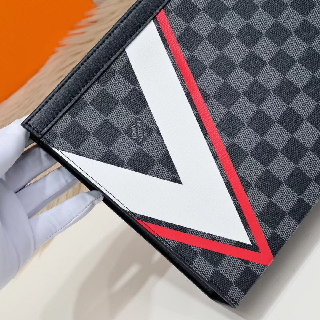 Famous Brand L-V Lou-is Vui-tton Pouch or File Bag for Men