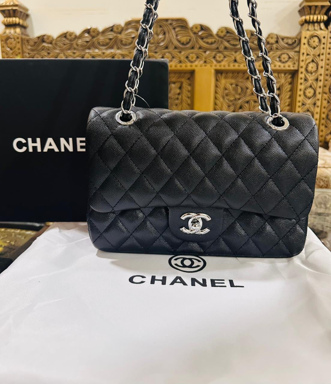 Famous CC Cha-nel Classic Medium Size Shoulder bag for Women