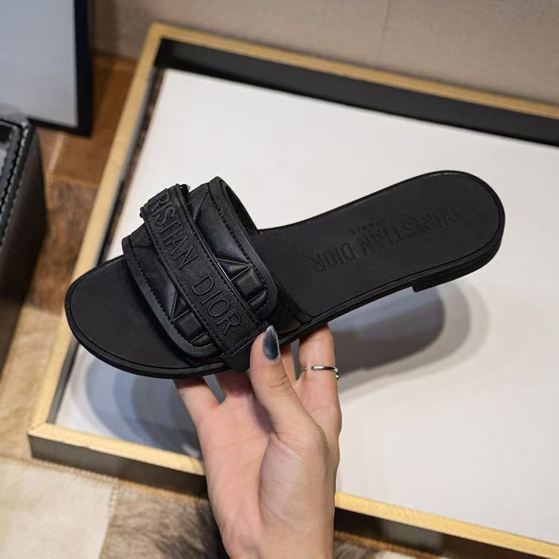 Famous CD Chris-tian Di-or Imported Slippers Slides for Women