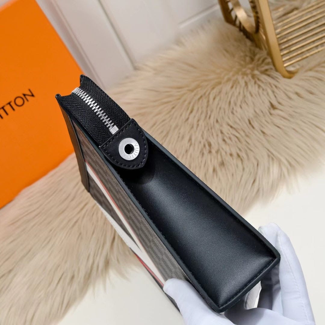 Famous Brand L-V Lou-is Vui-tton Pouch or File Bag for Men