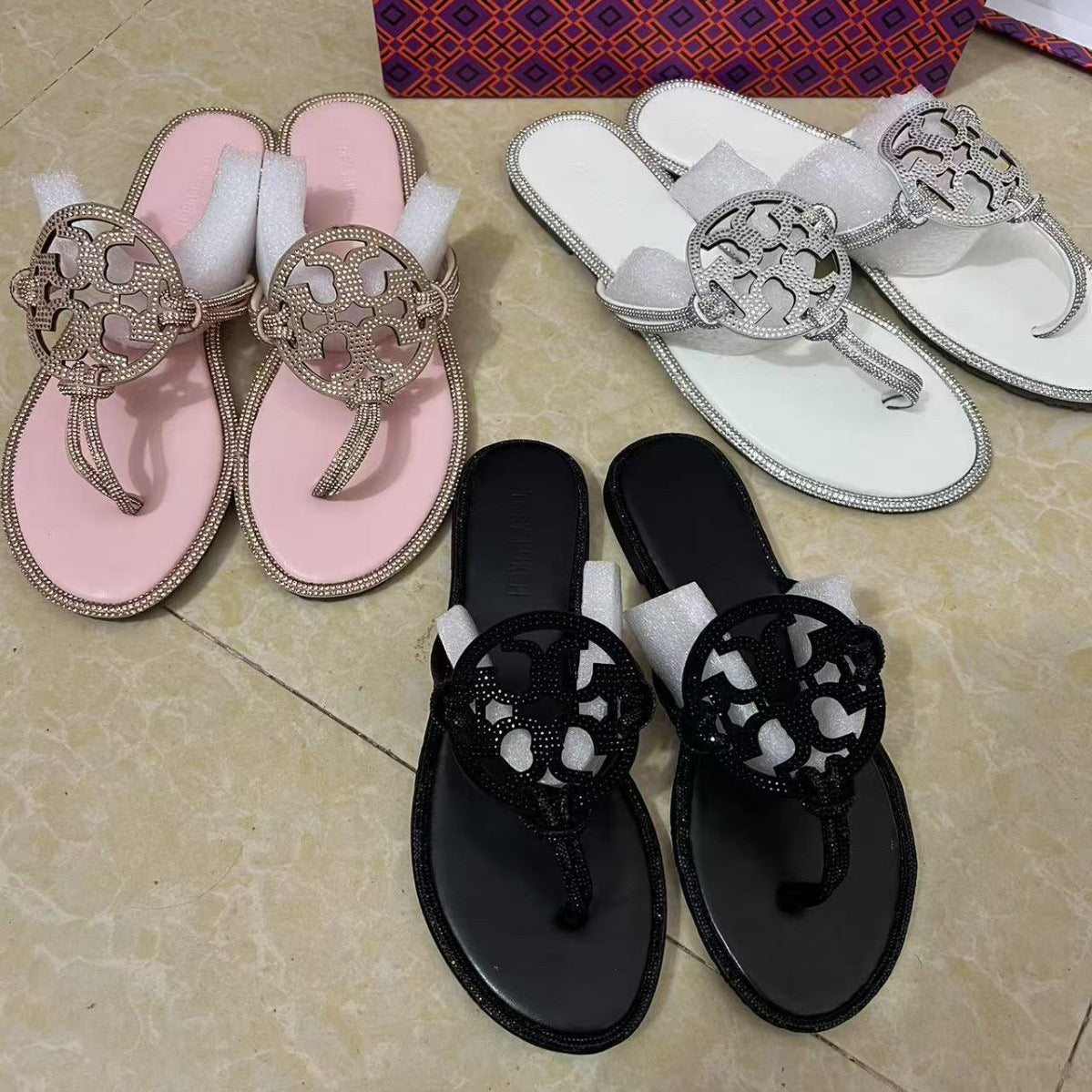 Trending To-ry Bur-ch Slippers Slide for Women