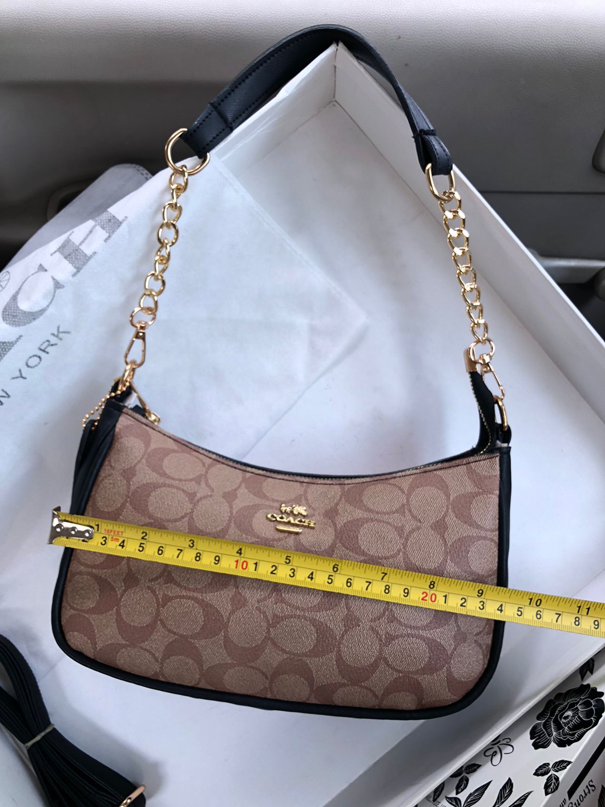 Coach Teri Shoulder Bag with Golden chain strap