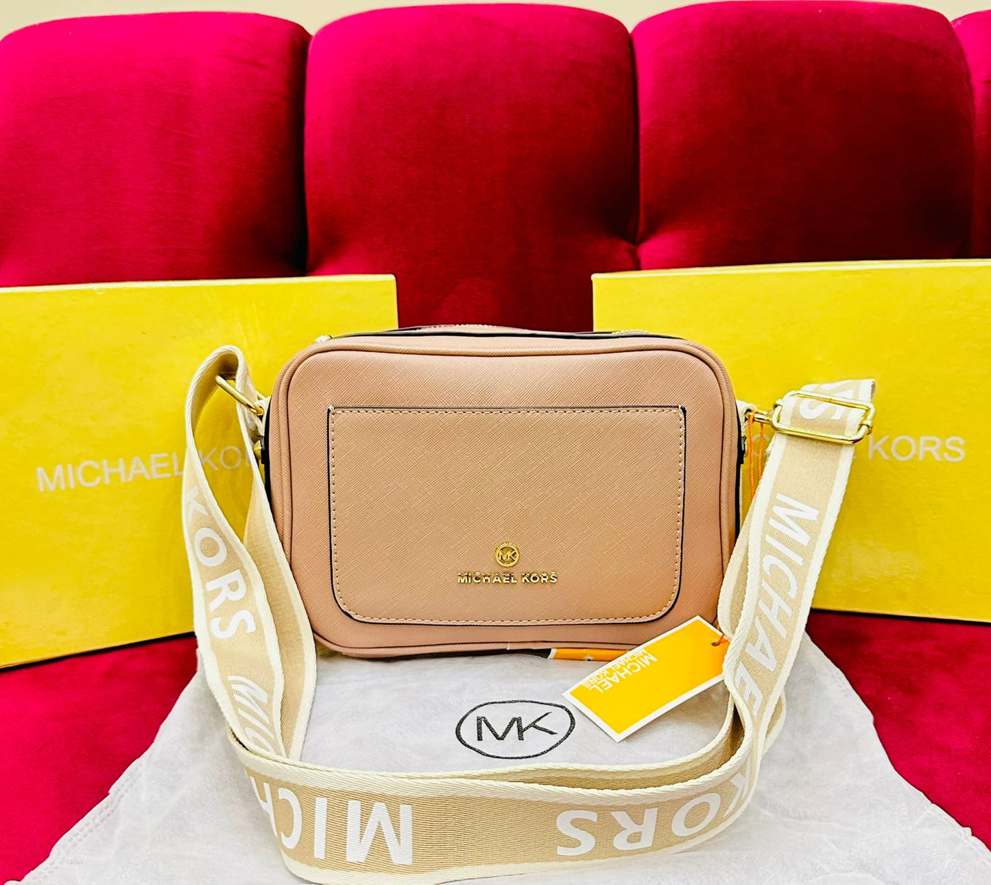 Michael Kors MK cross body bag Pink