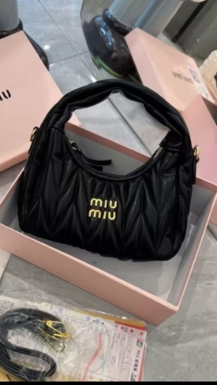 Mi u Mi u Wander Hobo Sling Bag Black