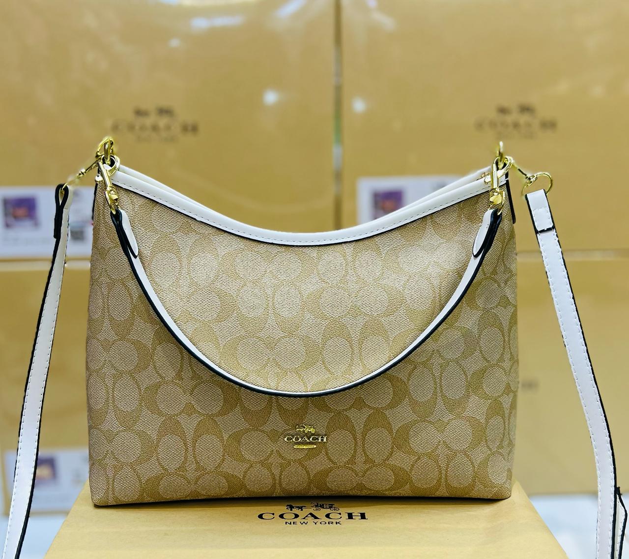 Coach Laurel Shoulder Bag In Signature Canvas White