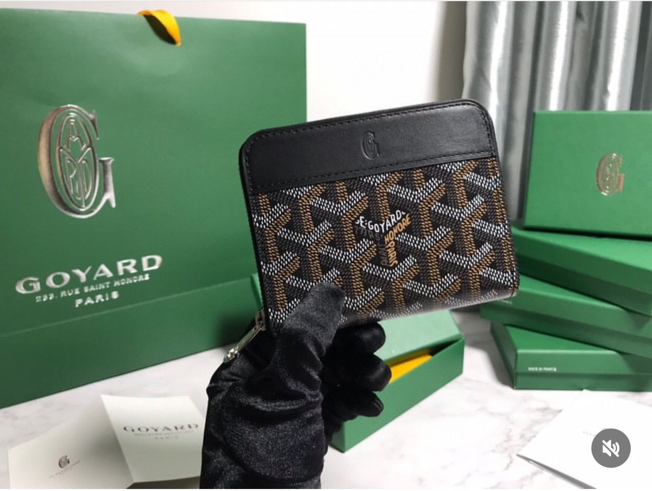 Goyard Matignon PM Wallet Black