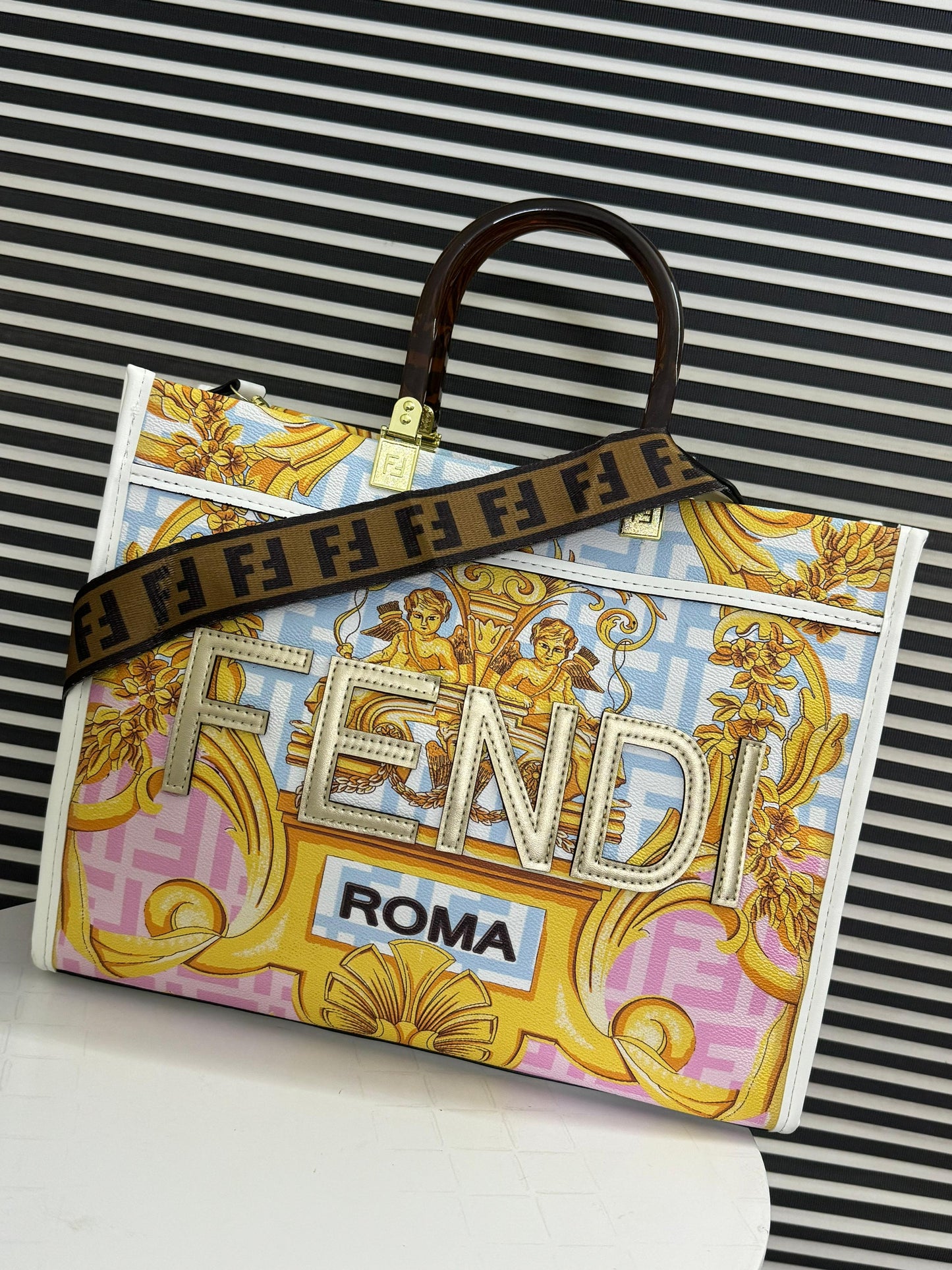 Fendi Fendace Sunshine Tote Bag