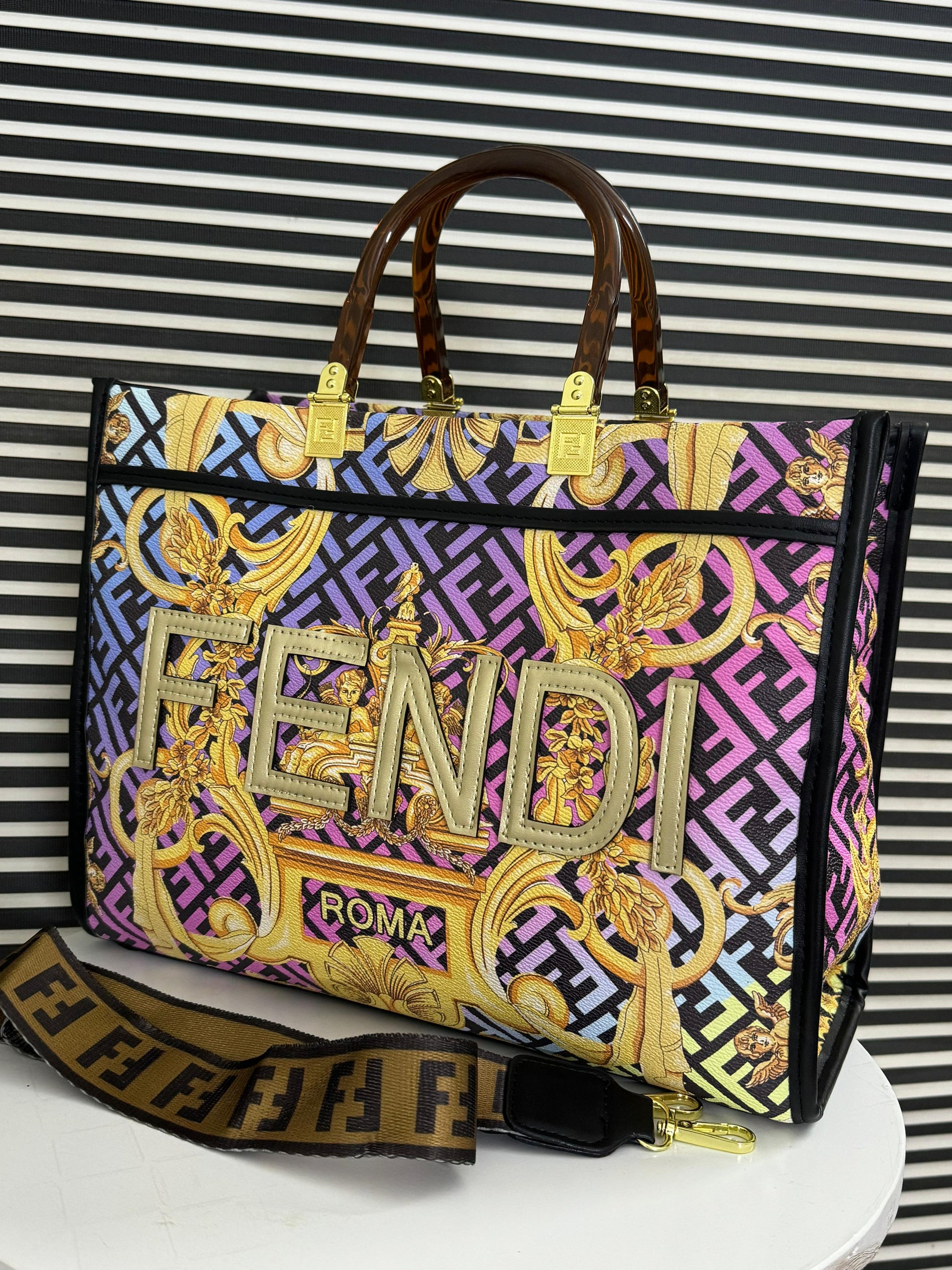 Fendi Fendace Sunshine Tote Bag