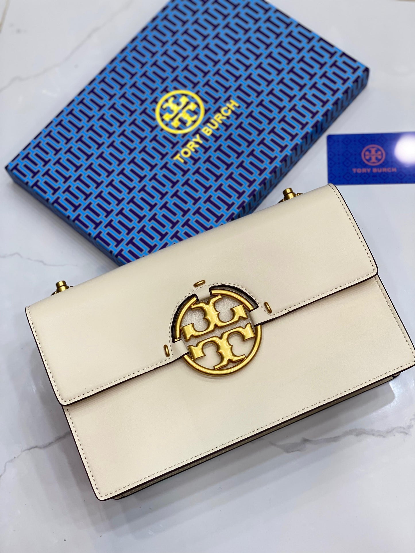 Tory Burch Miller Shoulder Bag White