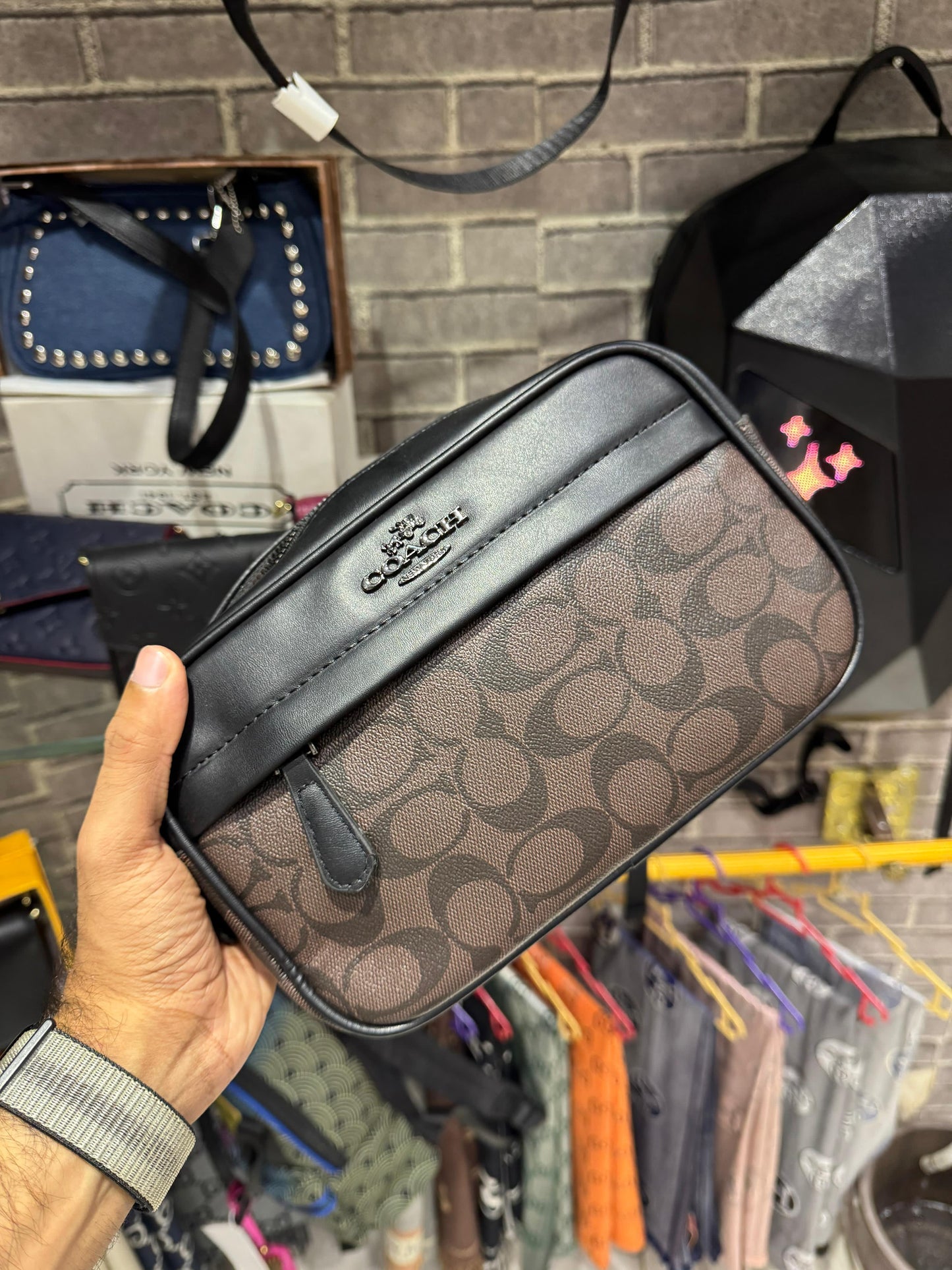 Coach Graham Crossbody Bag in Signature Canvas Brown