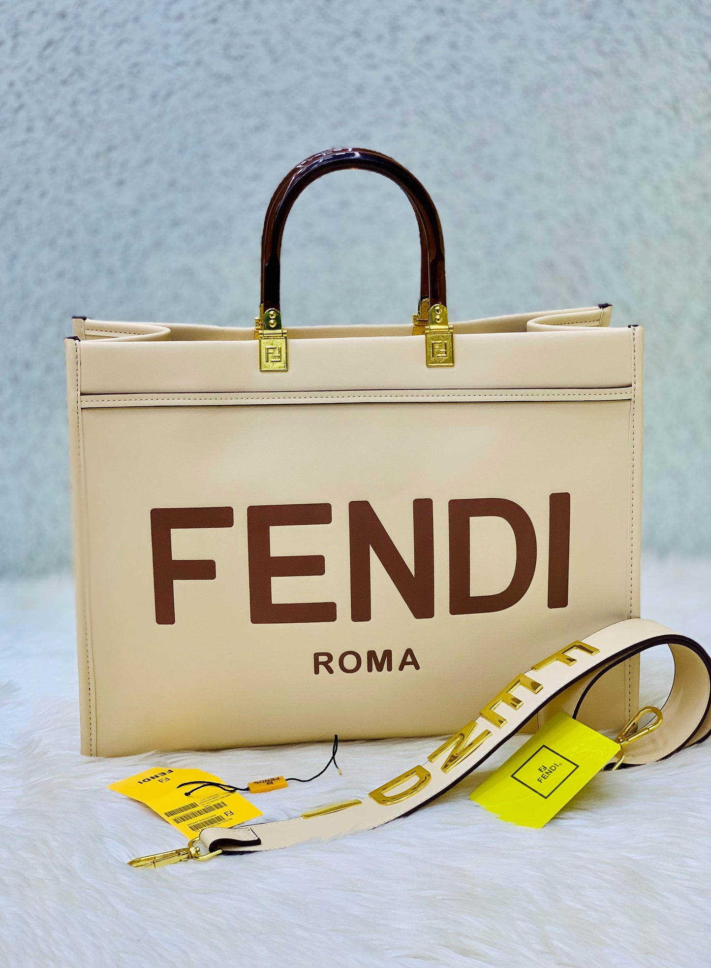 Fendi Sunshine bag Big size with Metal Aplhabets (FENDI)