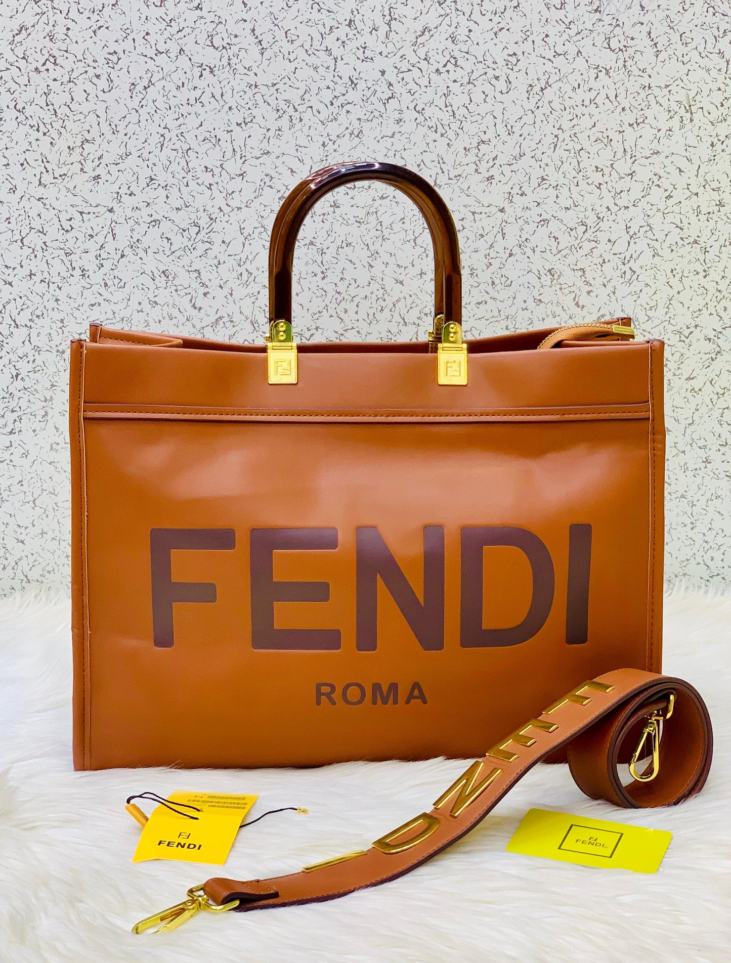 Fendi Sunshine bag Big size with Metal Aplhabets (FENDI)
