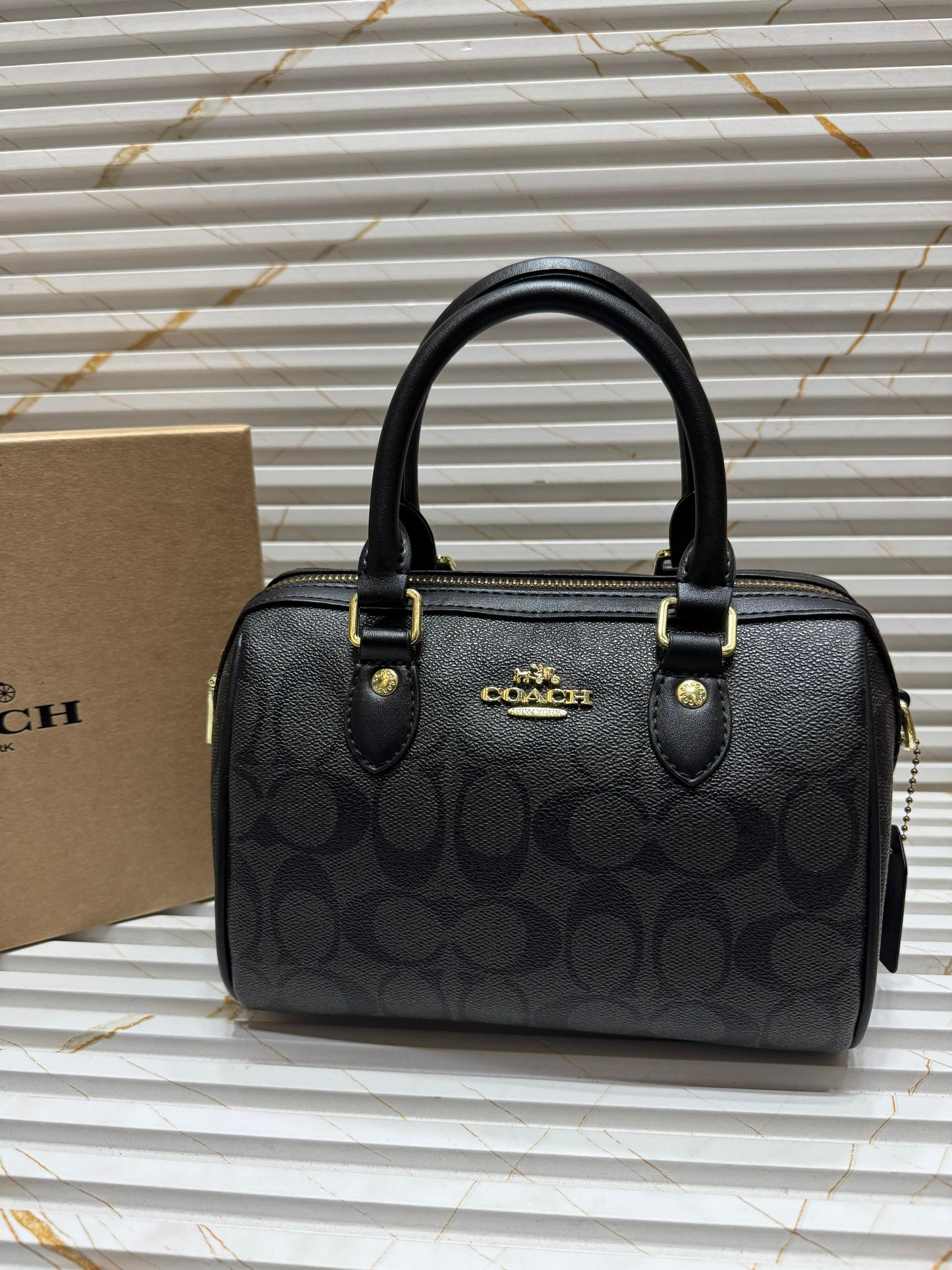 Coach Rowan Satchel Bag in Signature Canvas