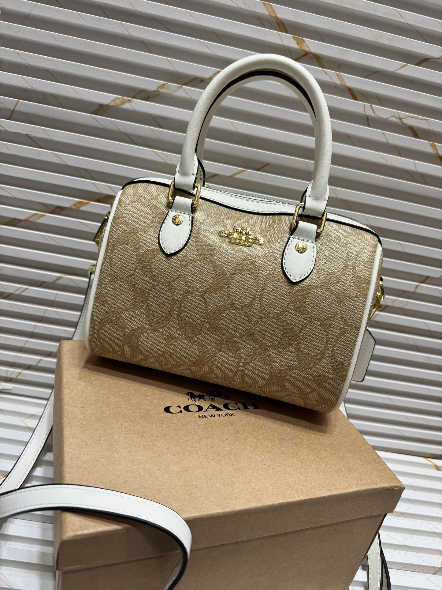 Coach Rowan Satchel Bag in Signature Canvas