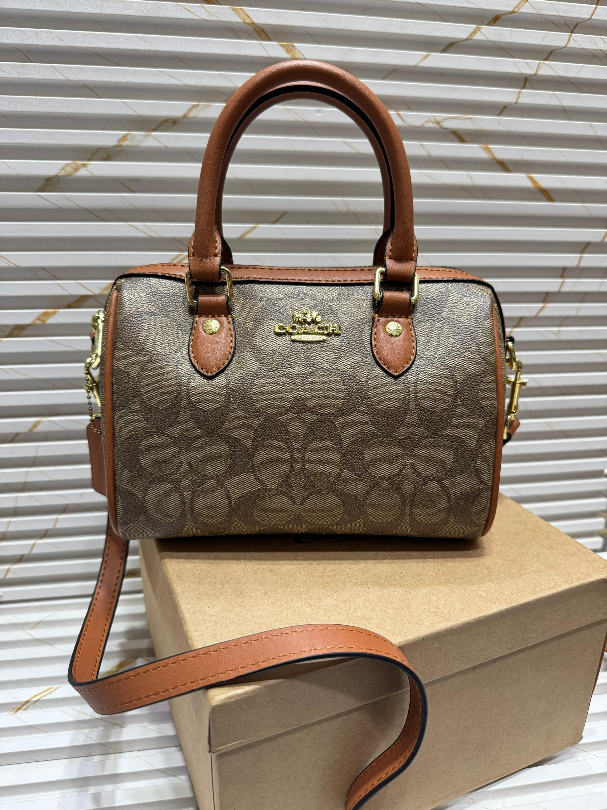 Coach Rowan Satchel Bag in Signature Canvas