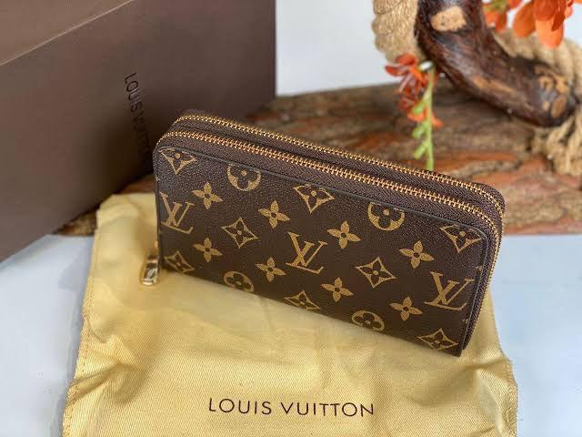 Louis Vuitton LV Double Zipper Wallet Brown