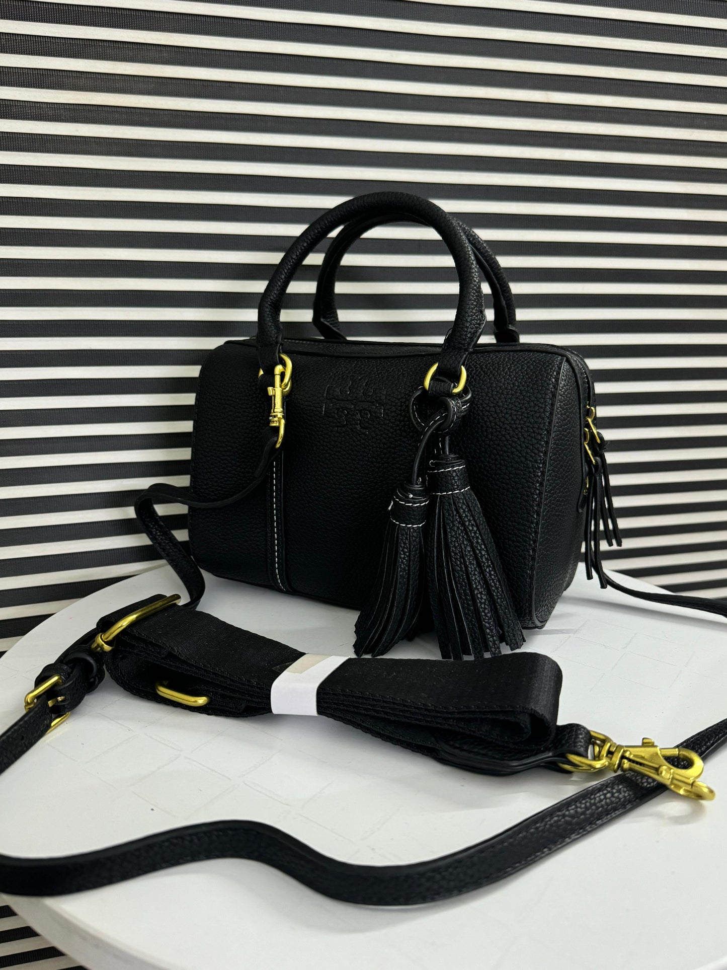 Tory Birch TB Thea mini satchel dome duffle Black