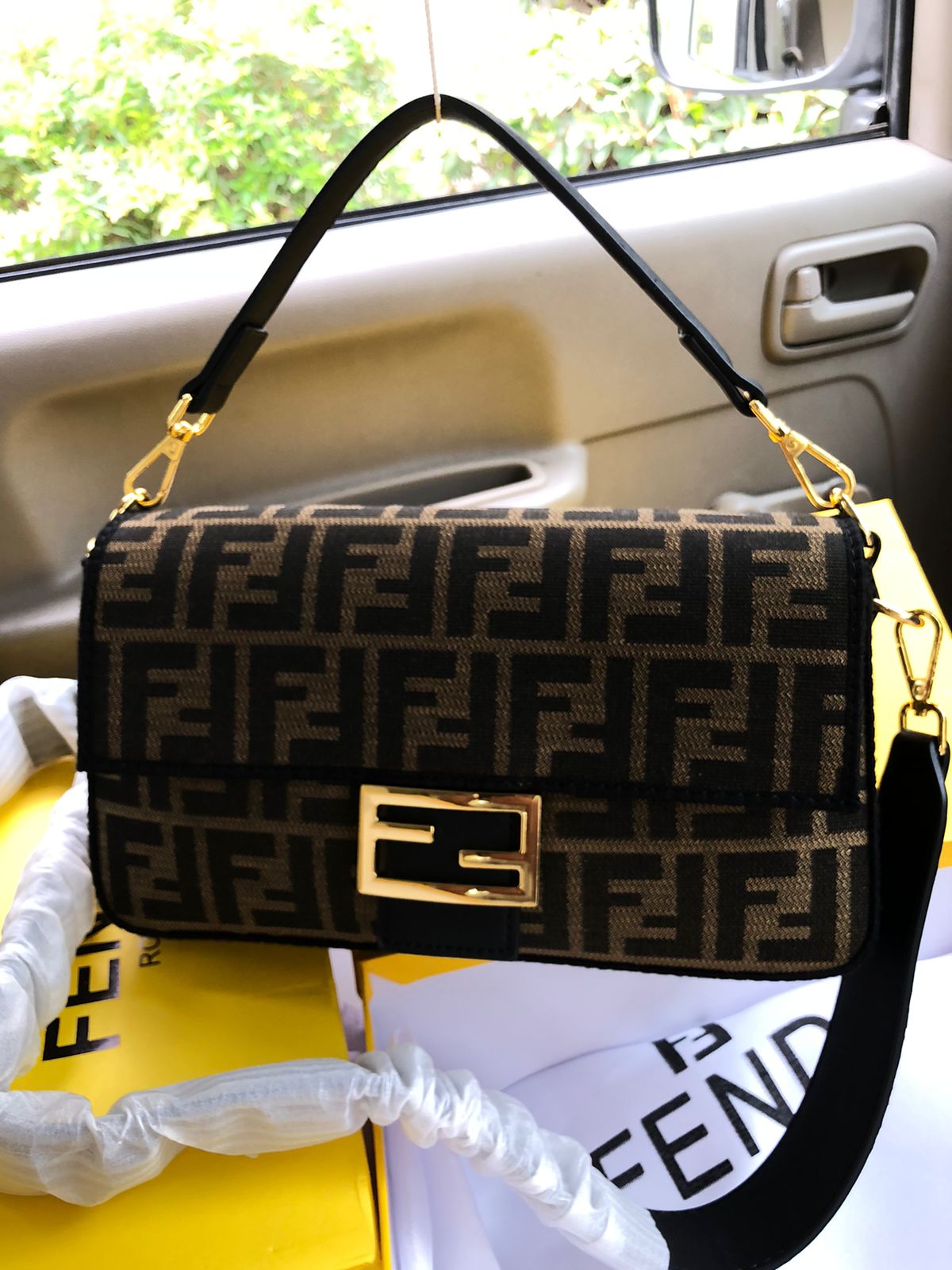 Fendi Baguette Bag Medium Size Brown