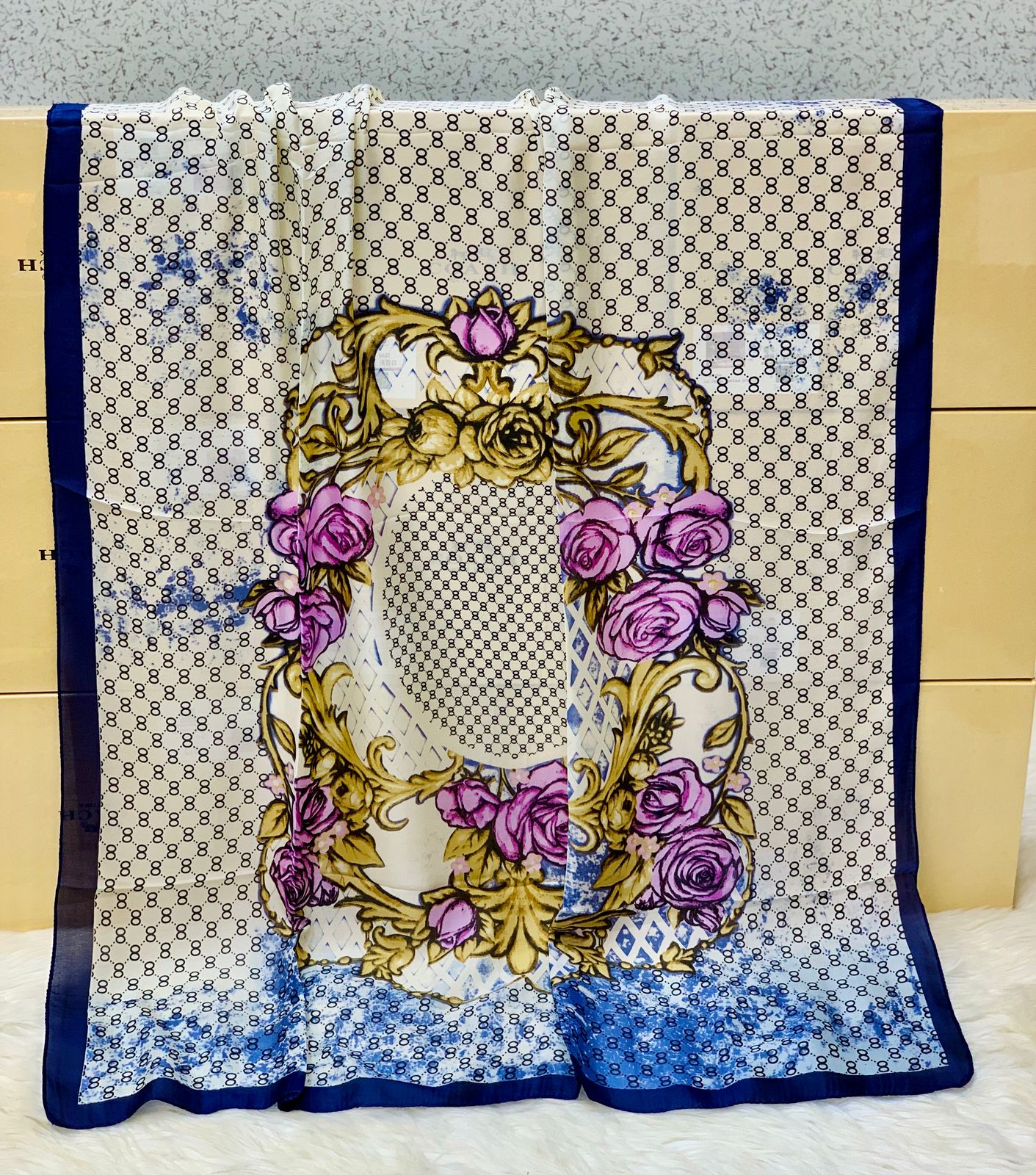 Mix Luxury Brand Silk Scarf 22