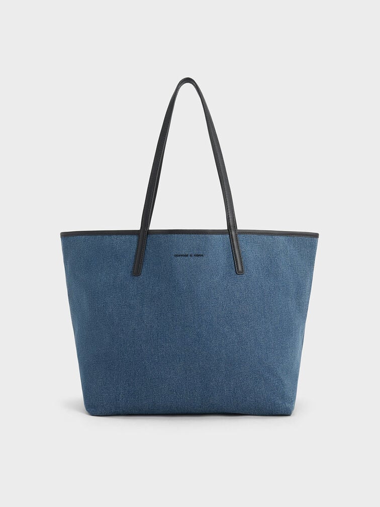 Charles & Keith Siana Tote Bag Blue