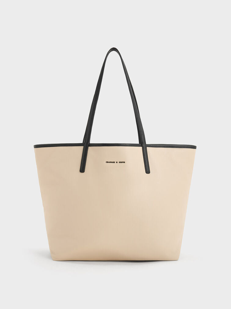 Charles & Keith Siana Tote Bag Beige