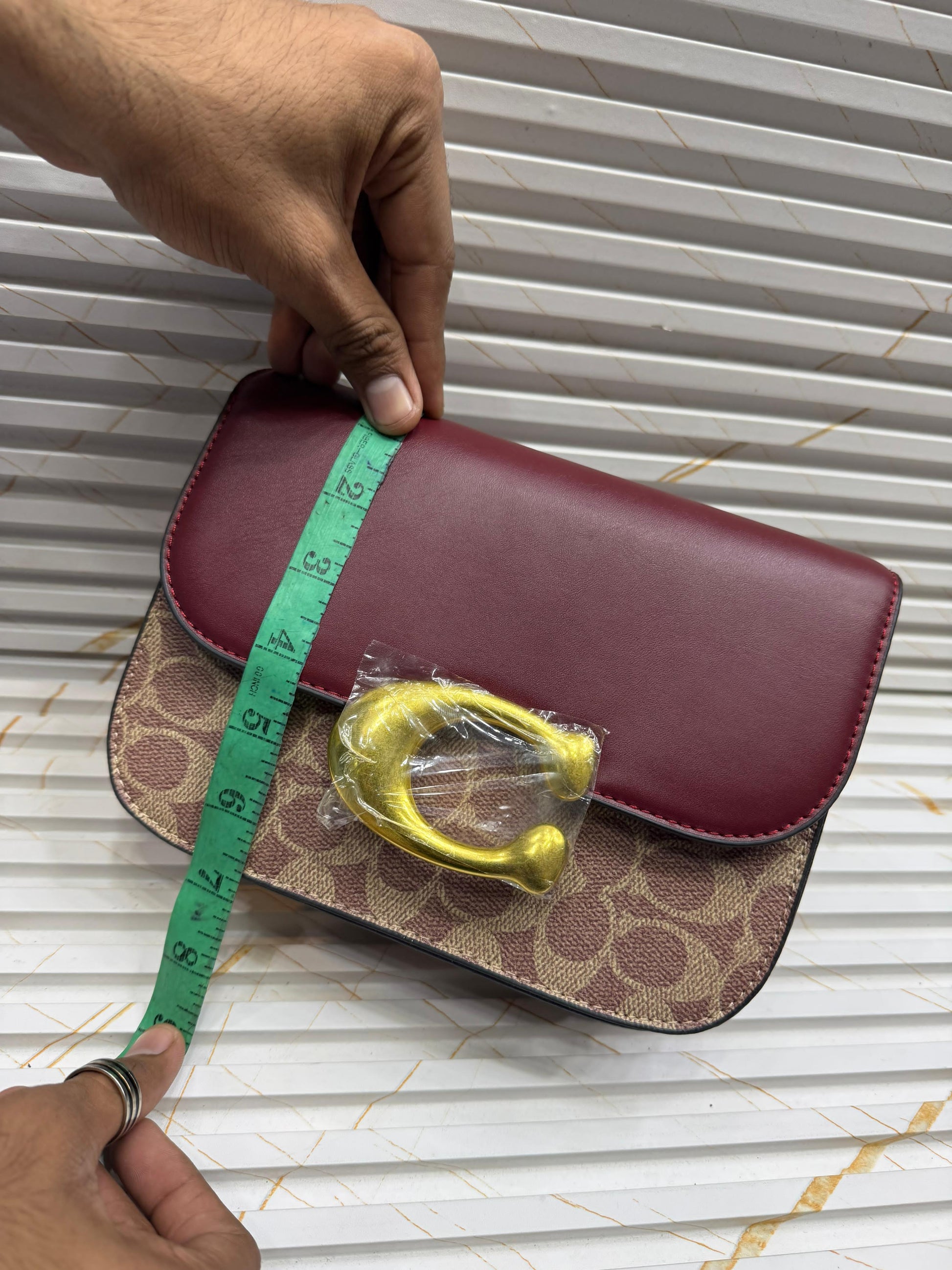 Coach Idol Bag in Signature Canvas with Snake Skin