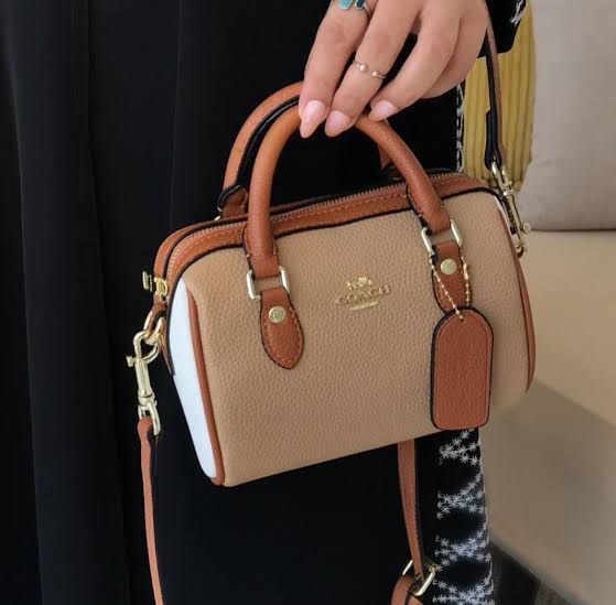 Luxury Brand Co-ach Mini Rowan in Signature Canvas Shoulder Bag for Women