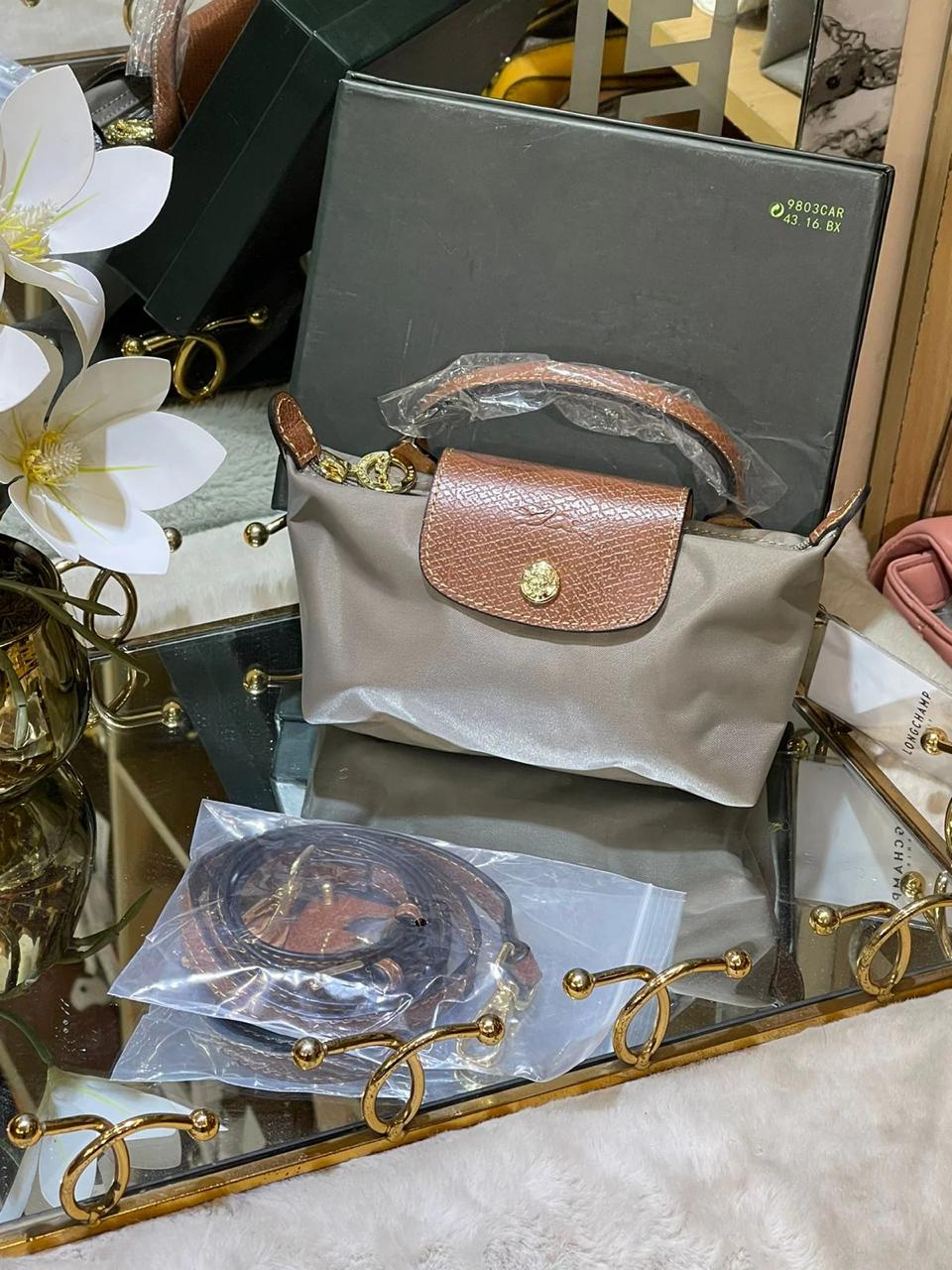 Long Champ Mini Bag Grey