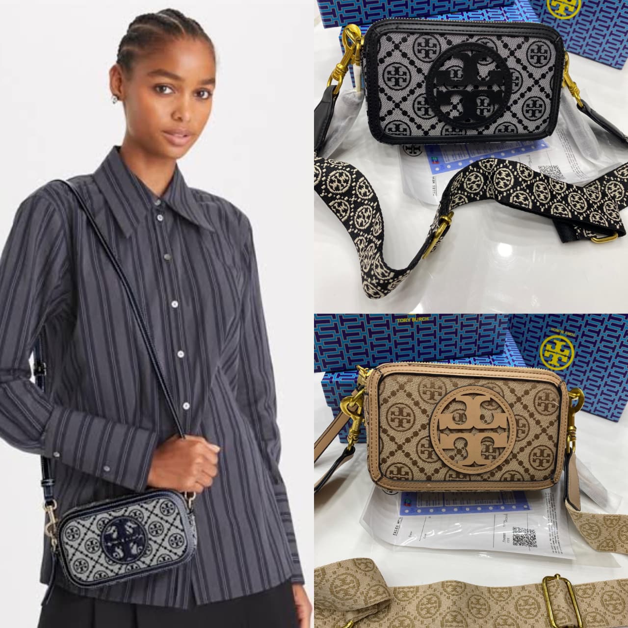 Tory Burch Mini T Monogram Miller Crossbody Bag