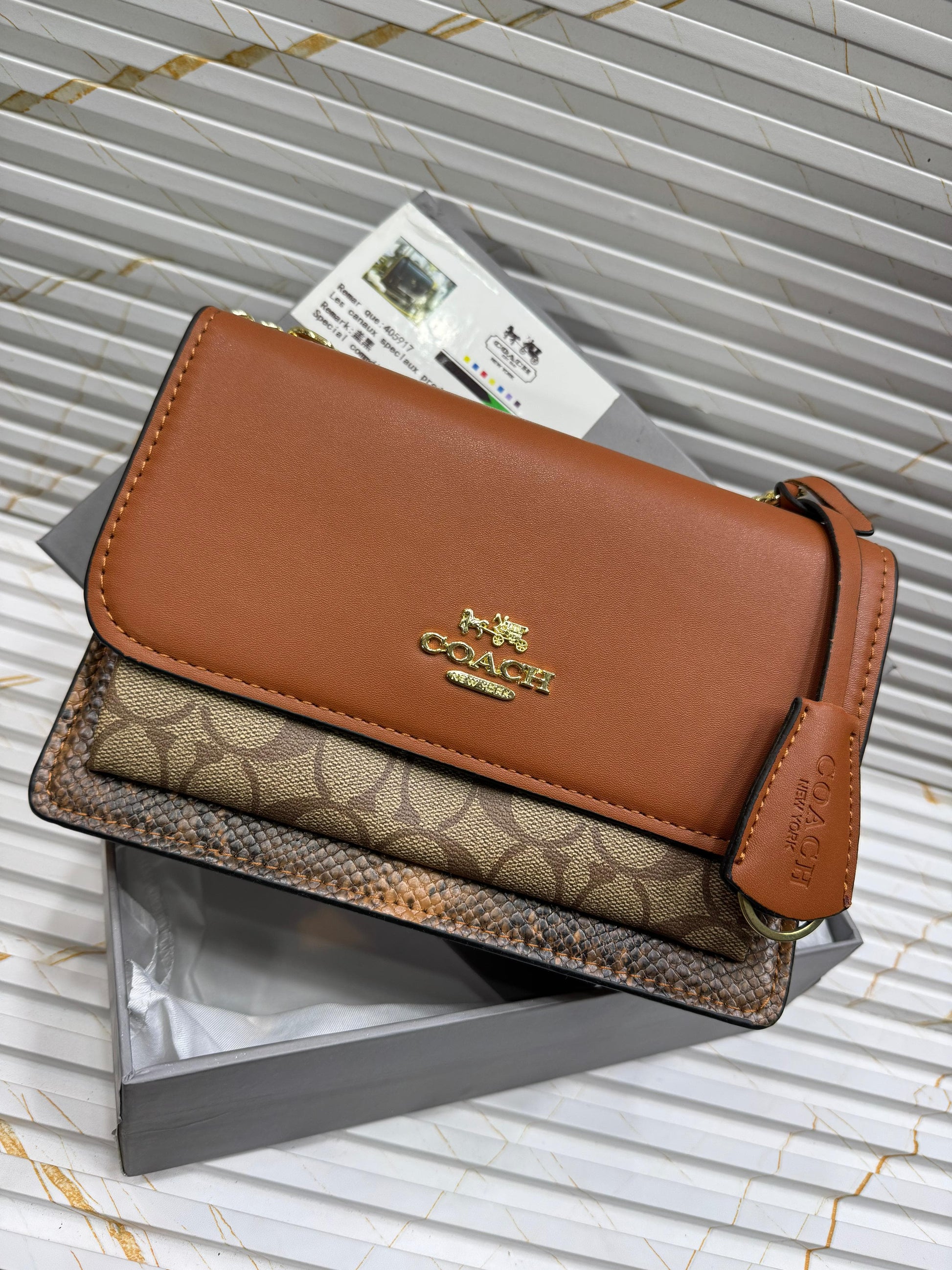 Coach Floral Klare Crossbody Sling Brown