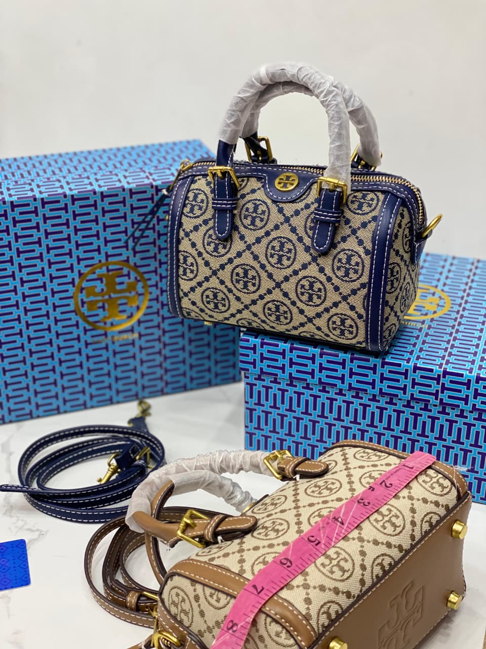 Tory Burch T Monogram Petite Barrel Bag