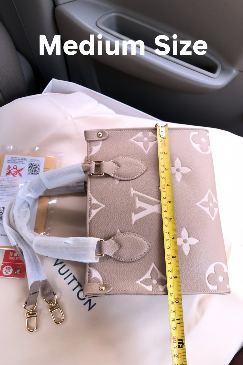 Famous L V Lou-is Vui-tton OnTheGo Bag Pink Color PM MM GM sizes Tote Bag for Women