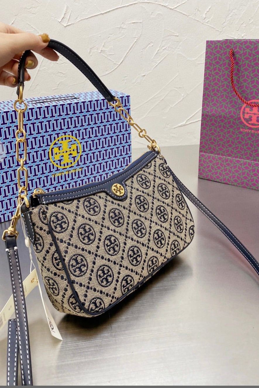 Tory Burch Handbag with Crossbody Strap Blue