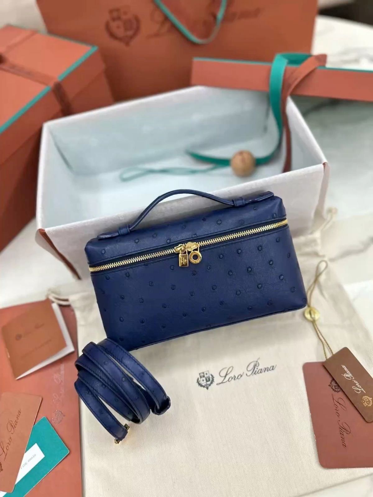 Loro Piana Extra Pocket Lunch Box Bag