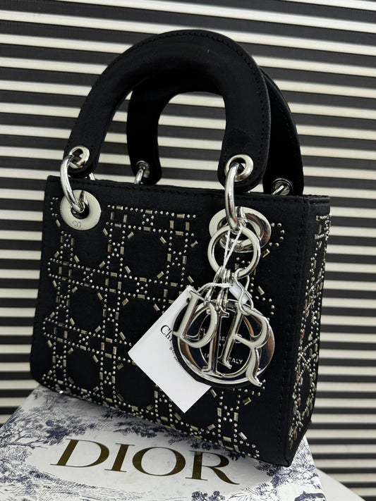 Christian Dior CD Mini Stone Lady Dior Bag Black