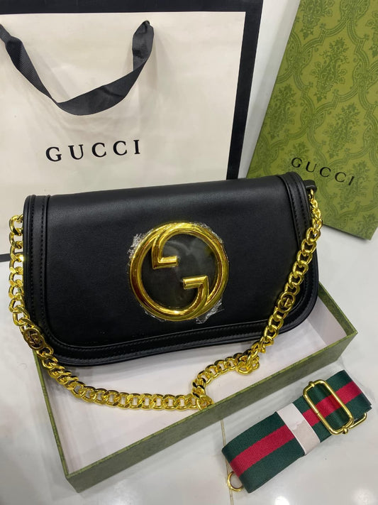 Gucci GC New Blondie Leader Shoulder Bag Black