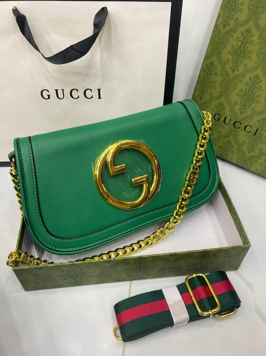 Gucci GC New Blondie Leader Shoulder Bag Green
