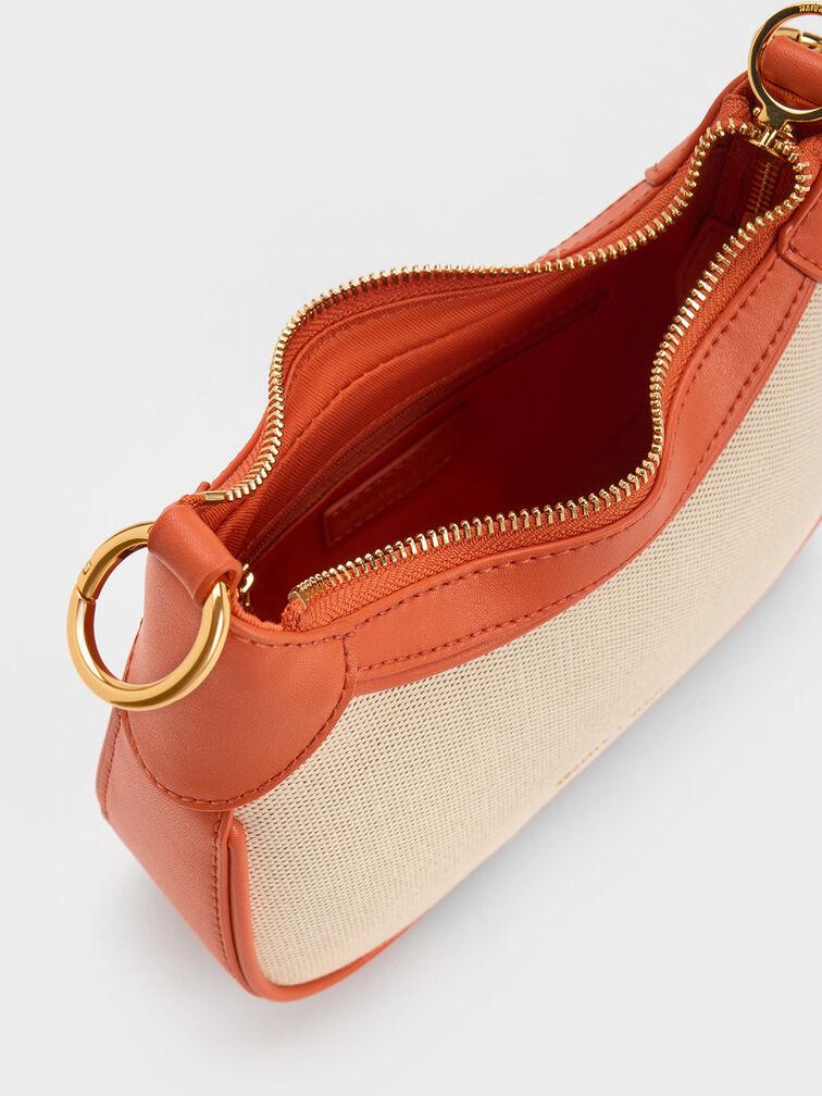 Charles Keith CK Alcott Scarf Handle Canvas Bag