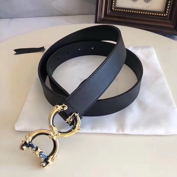 Fashion Brand DG Dol-ce Gab-bana Leather Belt for Women